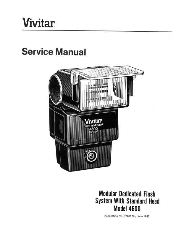 Vivitar 4600 technical manual preview