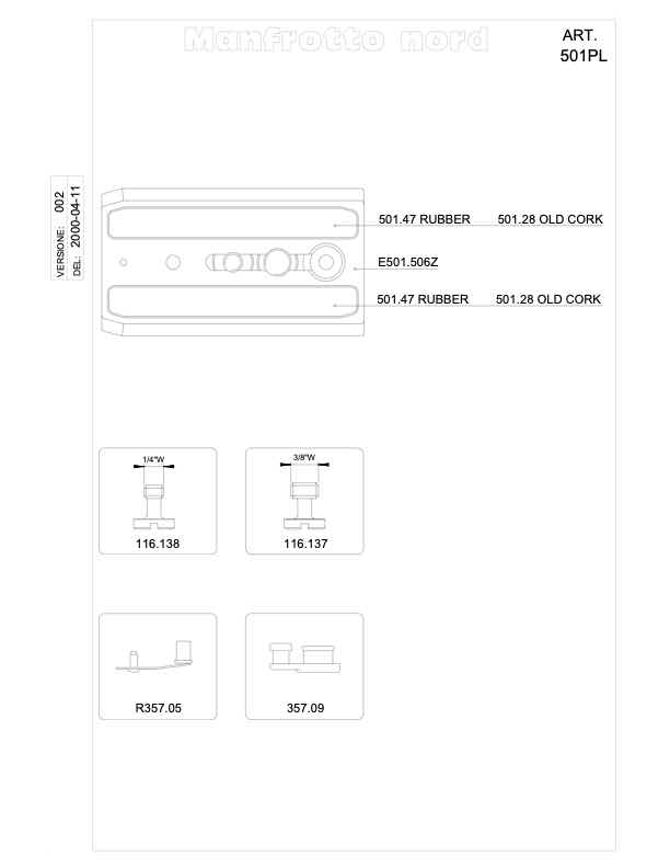 Manfrotto 501 technical manual preview
