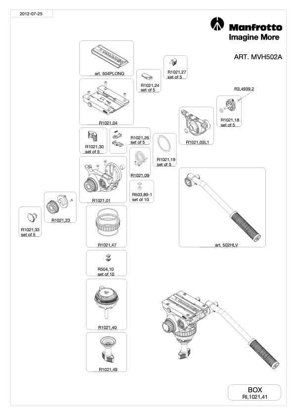 Manfrotto 502 technical manual preview