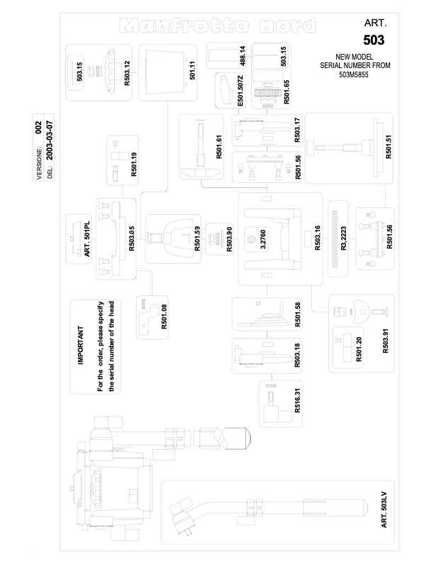 Manfrotto 503 technical manual preview