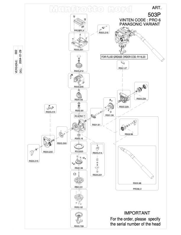 Manfrotto 503 technical manual preview