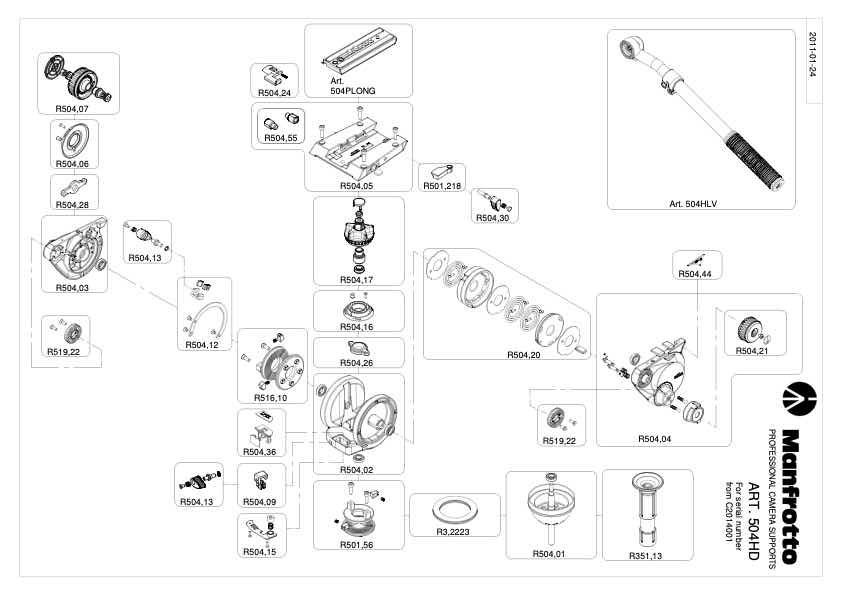 Manfrotto 504HD technical manual preview