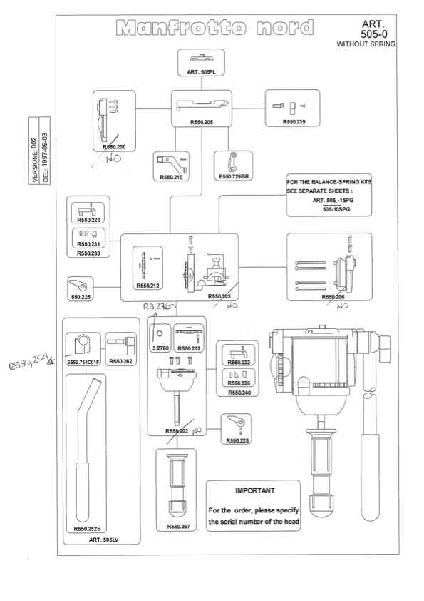 Manfrotto 505 technical manual preview