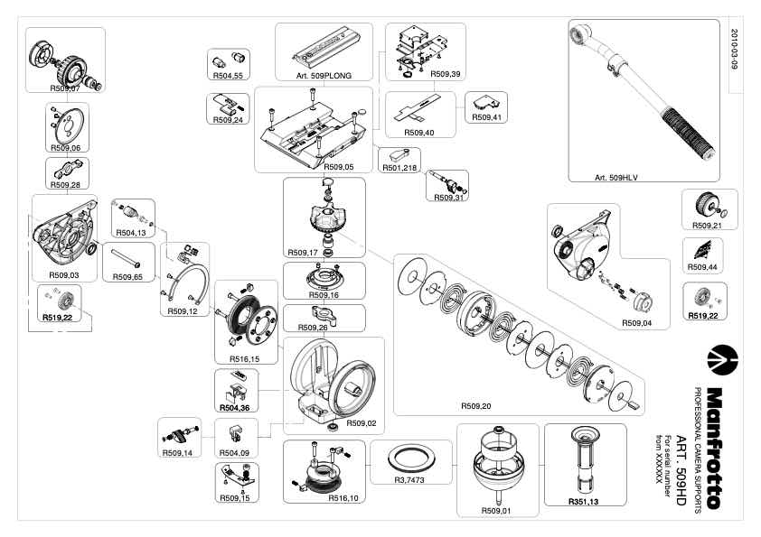 Manfrotto 509HD technical manual preview