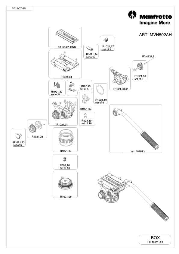 Manfrotto 516 technical manual preview