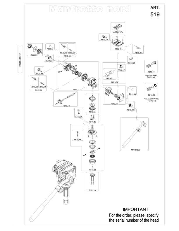 Manfrotto 519 technical manual preview