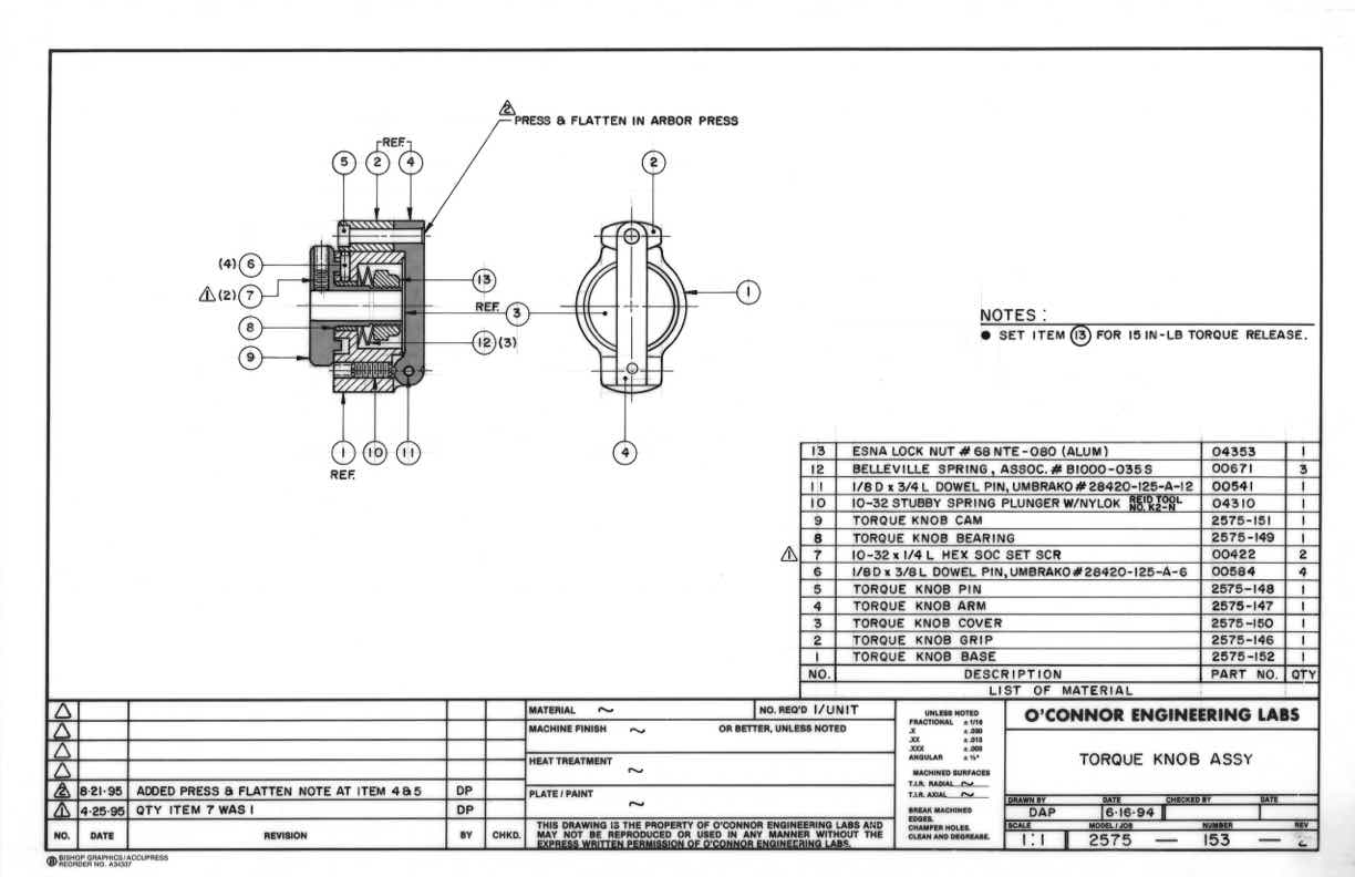 Oconnor 2575 technical manual preview