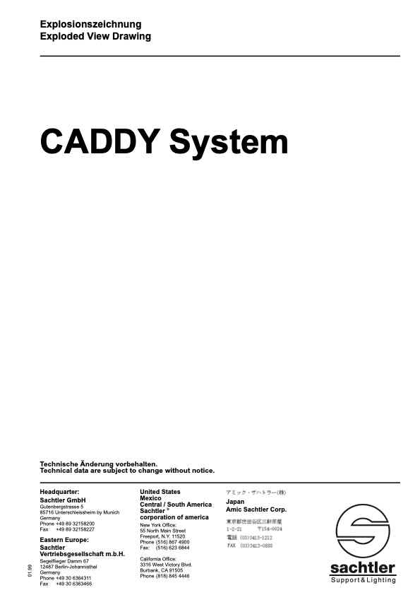 Sachtler CADDY technical manual preview