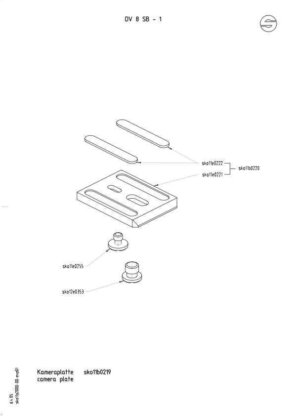 Sachtler DV8 SB technical manual preview