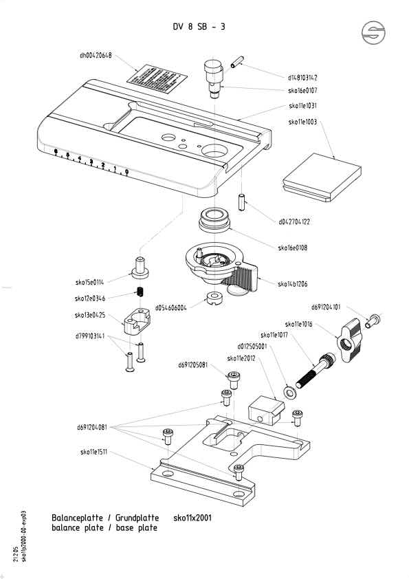 Sachtler DV8 SB technical manual preview