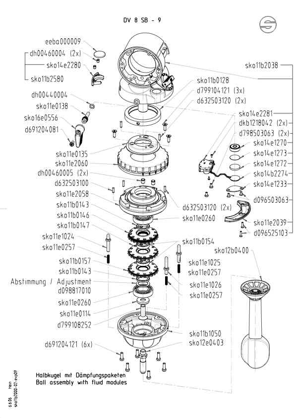 Sachtler DV8 SB technical manual preview