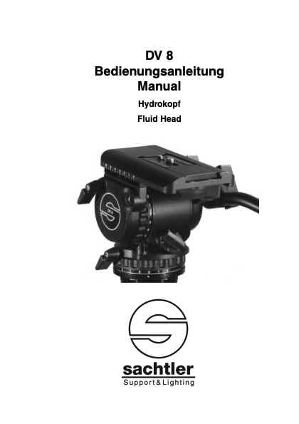Sachtler DV8 technical manual preview