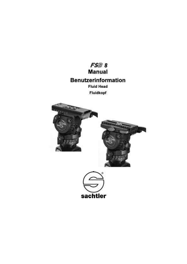 Sachtler FSB8 technical manual preview