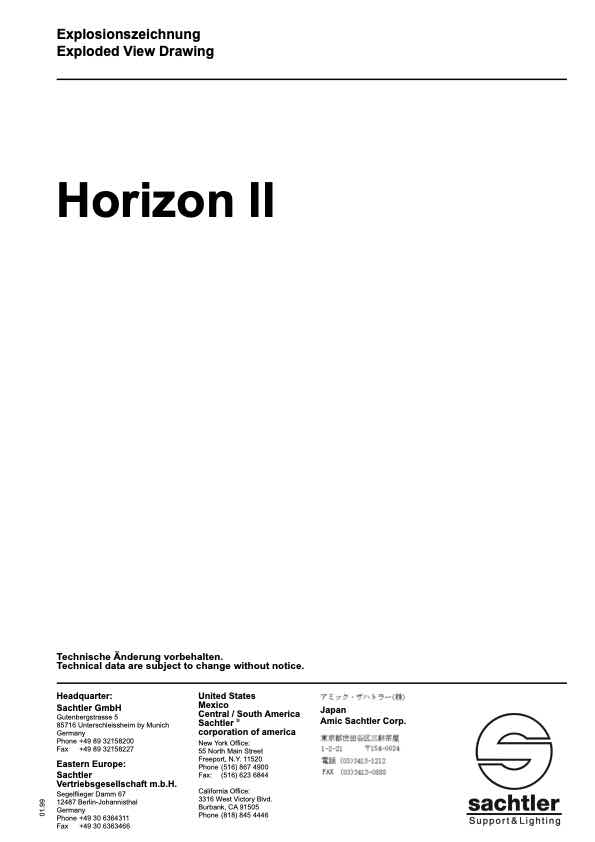 Sachtler Horizon II technical manual preview