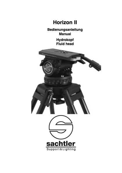 Sachtler Horizon II technical manual preview
