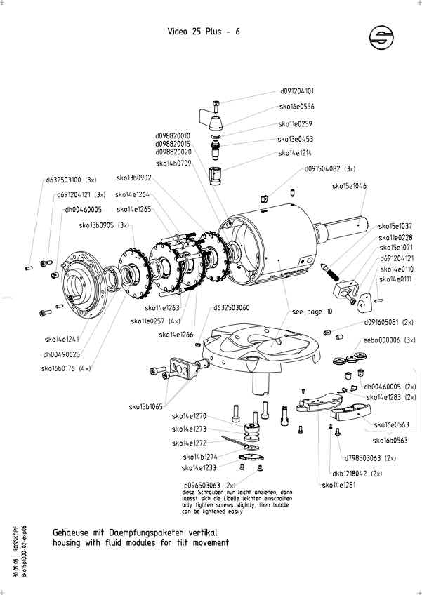 Sachtler Video 25 Plus technical manual preview
