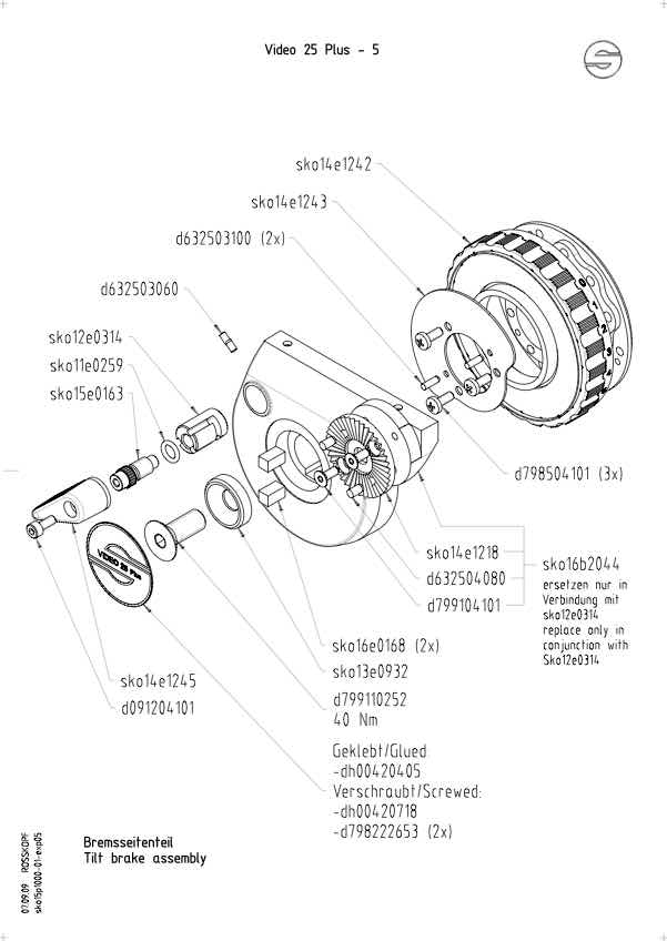 Sachtler Video 25 Plus technical manual preview