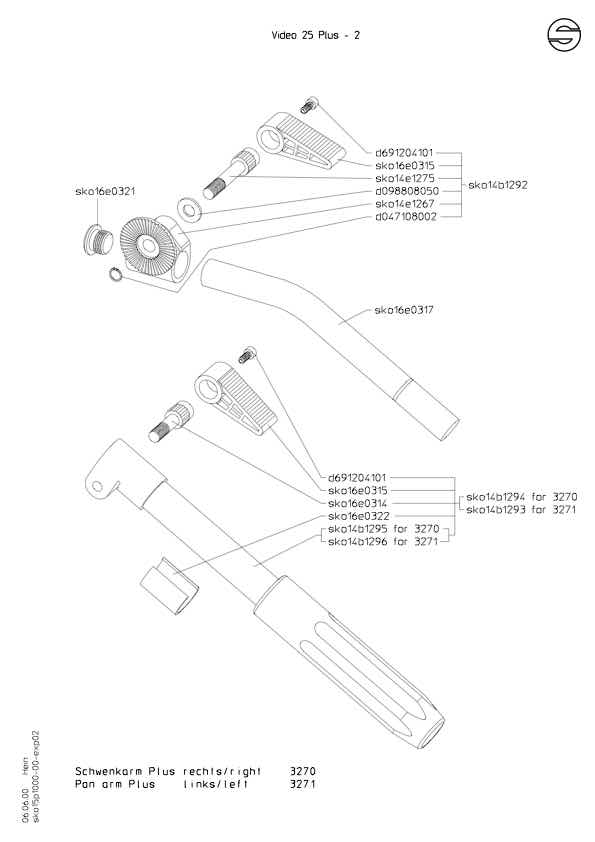 Sachtler Video 25 Plus technical manual preview