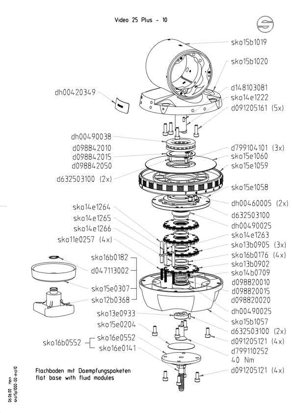 Sachtler Video 25 Plus technical manual preview