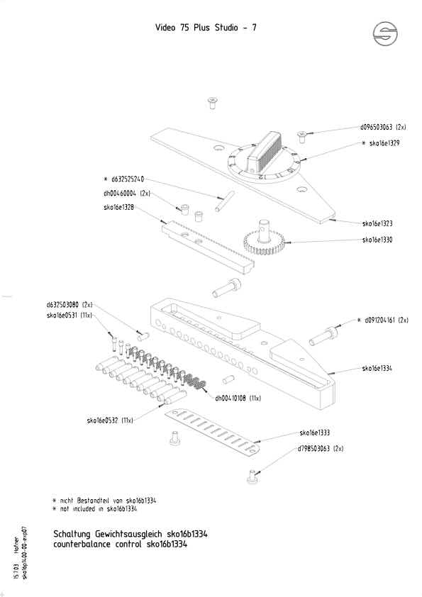 Sachtler Video 75 Plus Studio technical manual preview
