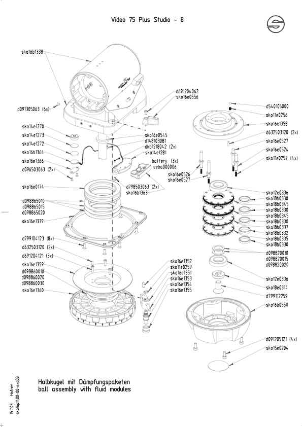 Sachtler Video 75 Plus Studio technical manual preview