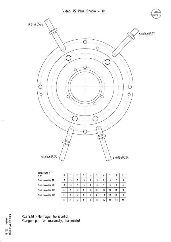 Sachtler Video 75 Plus Studio technical manual preview