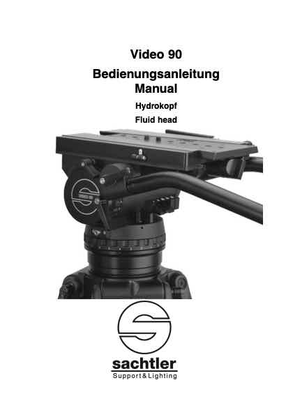 Sachtler Video 90 FB technical manual preview