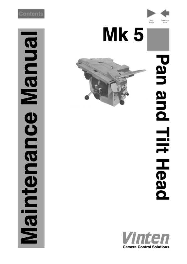 Vinten MK technical manual preview