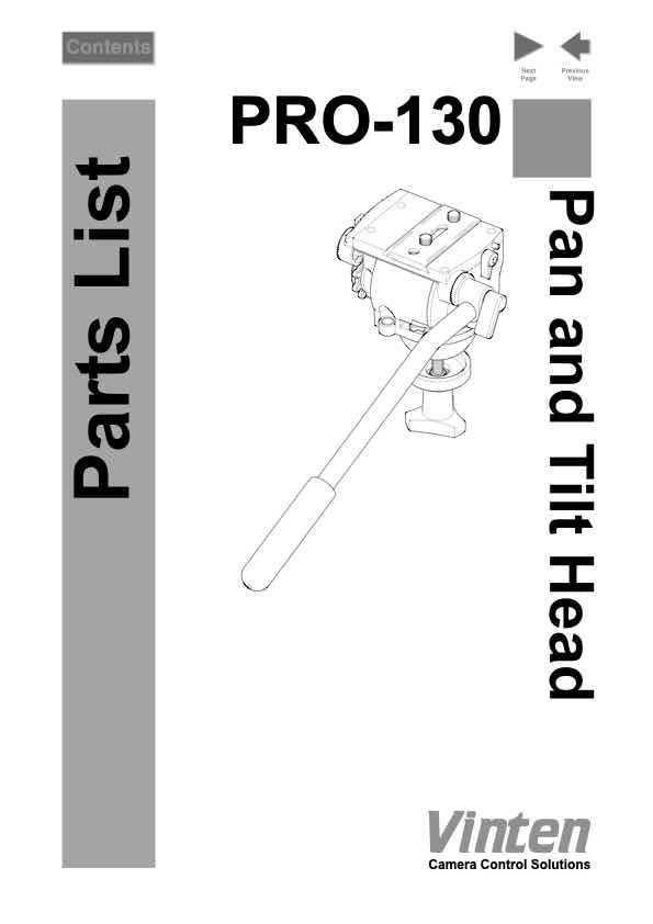 Vinten Pro 130 technical manual preview