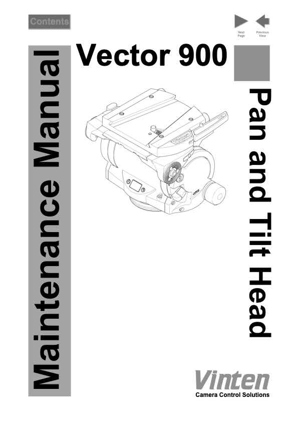 Vinten Vector technical manual preview