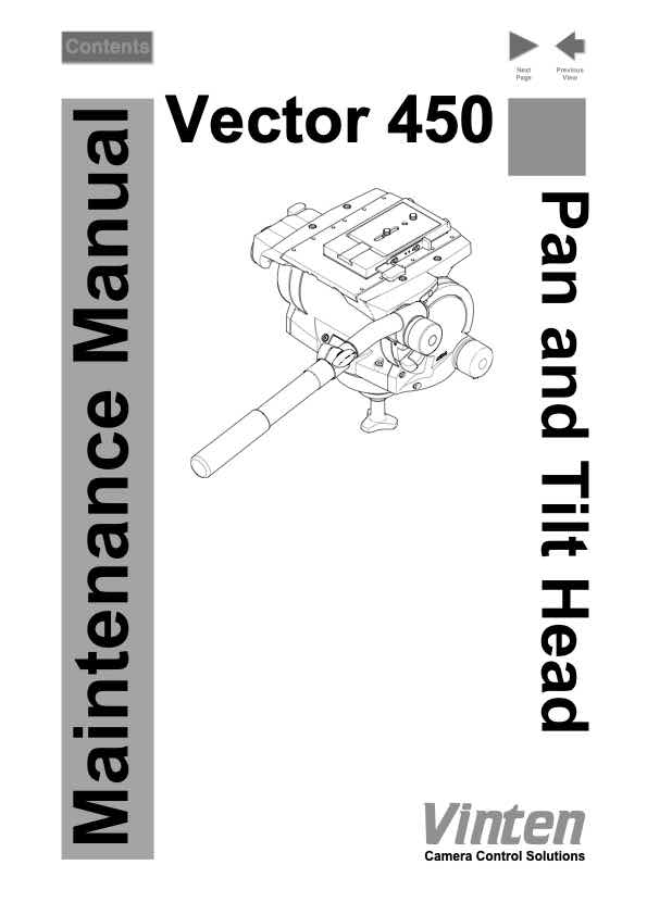 Vinten Vector technical manual preview