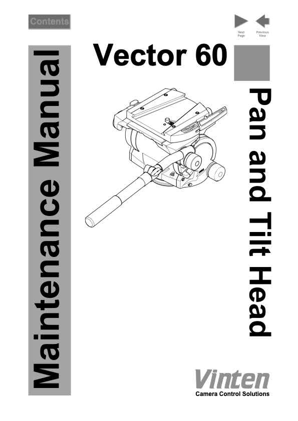 Vinten Vector technical manual preview