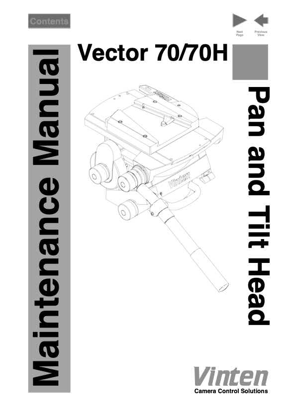 Vinten Vector technical manual preview