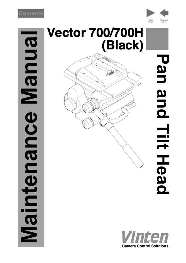 Vinten Vector technical manual preview