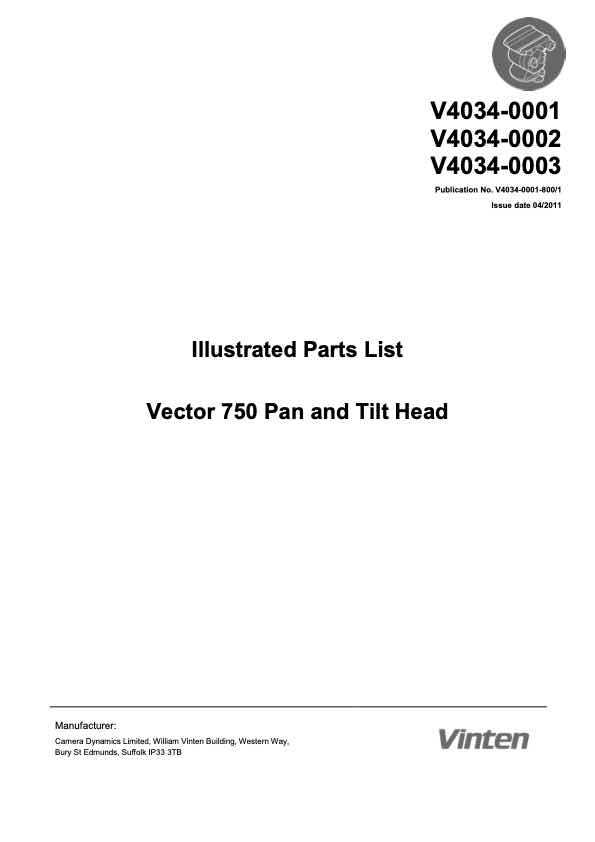 Vinten Vector technical manual preview