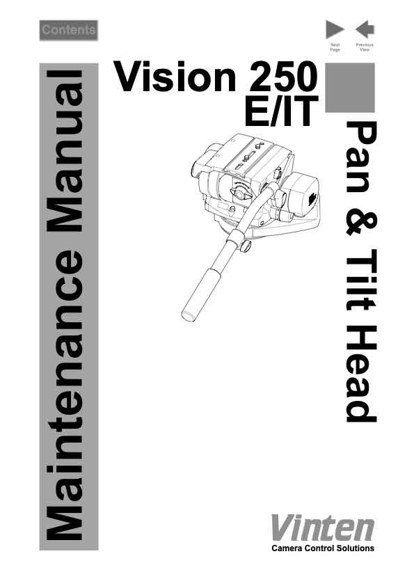 Vinten Vision technical manual preview