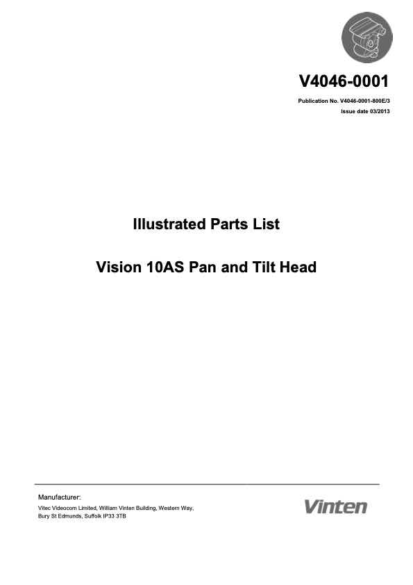 Vinten Vision technical manual preview