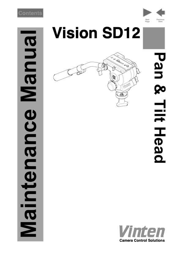 Vinten Vision technical manual preview