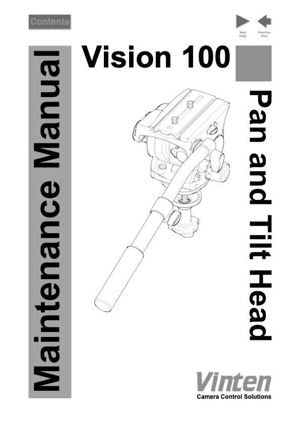 Vinten Vision technical manual preview