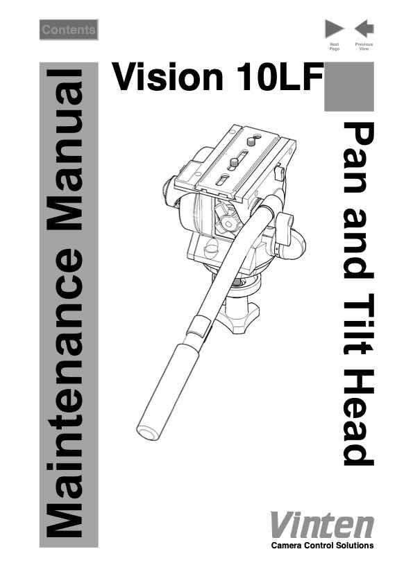 Vinten Vision technical manual preview