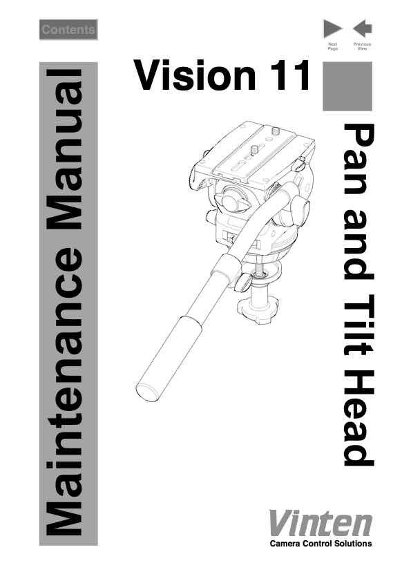 Vinten Vision technical manual preview