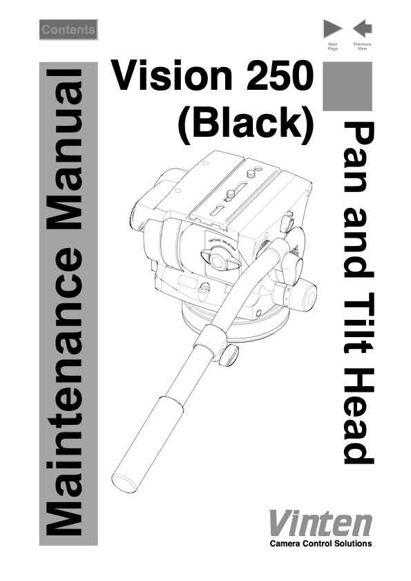 Vinten Vision technical manual preview