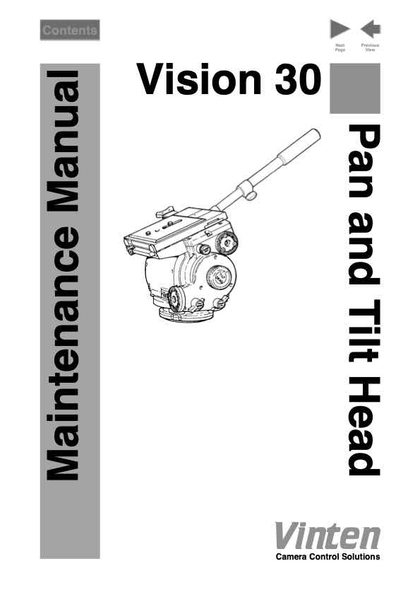 Vinten Vision technical manual preview