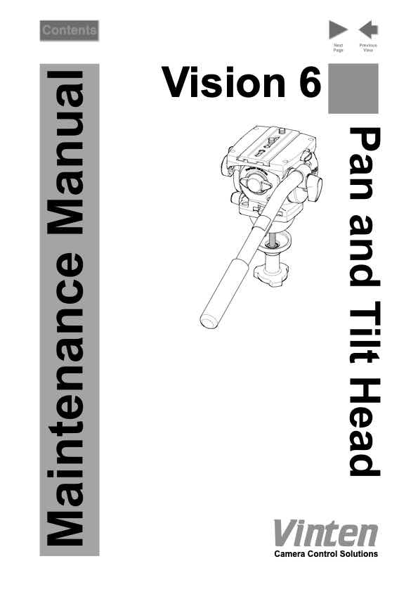 Vinten Vision technical manual preview