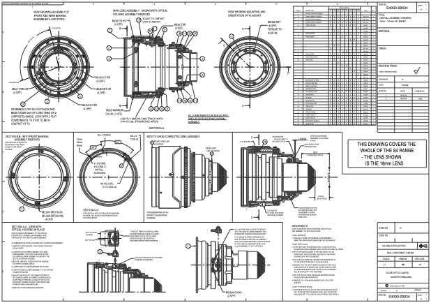 Cooke Cine Lens S4 technical manual preview