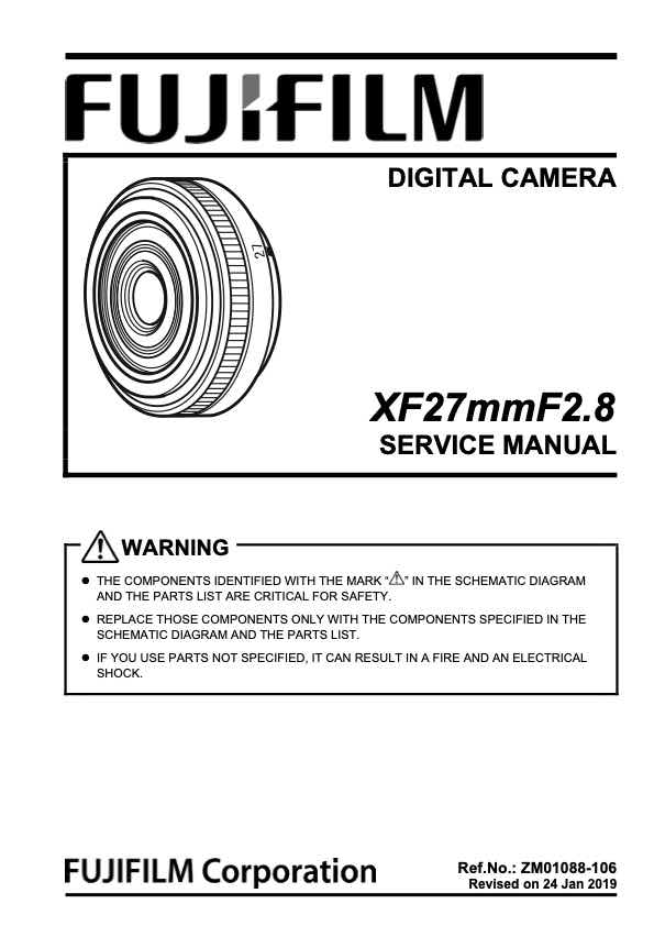 Fujifilm XF 27mm F2_8 technical manual preview