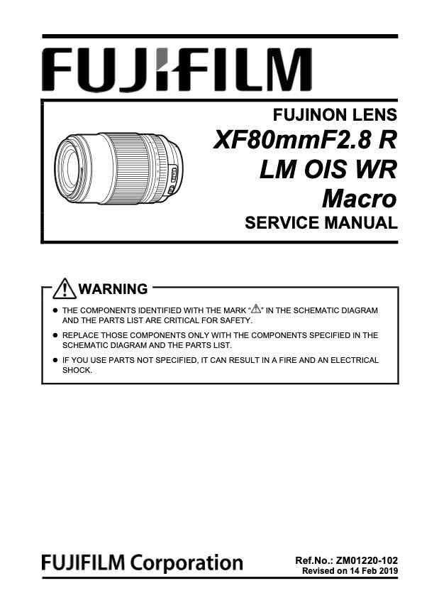 Fujifilm XF 80mm F2_8 R LM OIS WR Macro technical manual preview