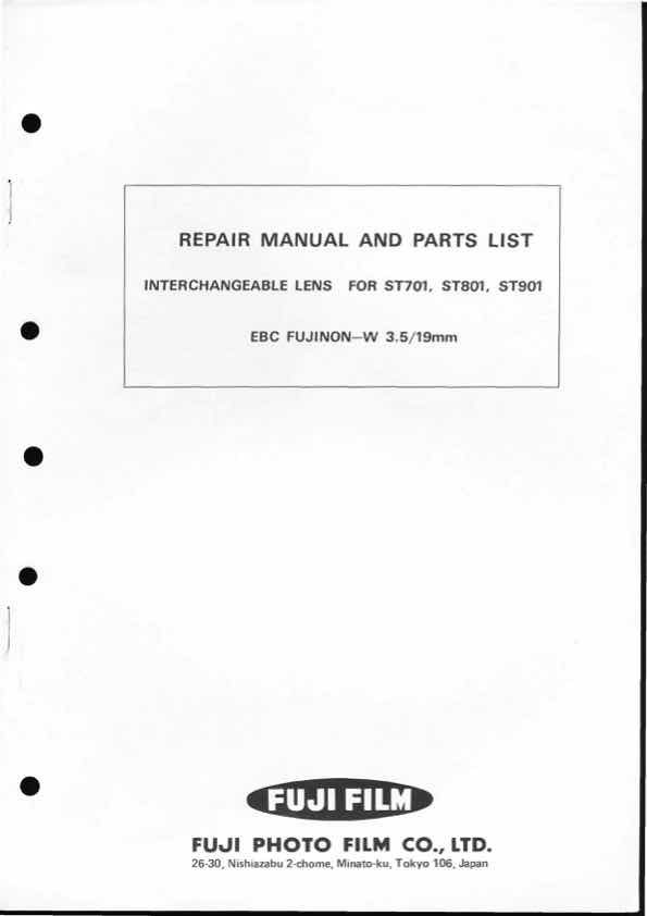 Fujinon 19 technical manual preview