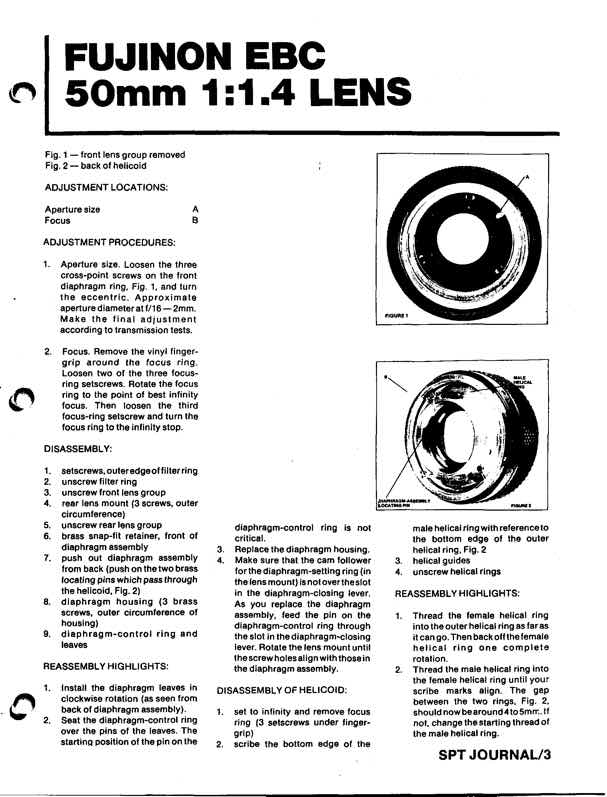 Fujinon 50 technical manual preview