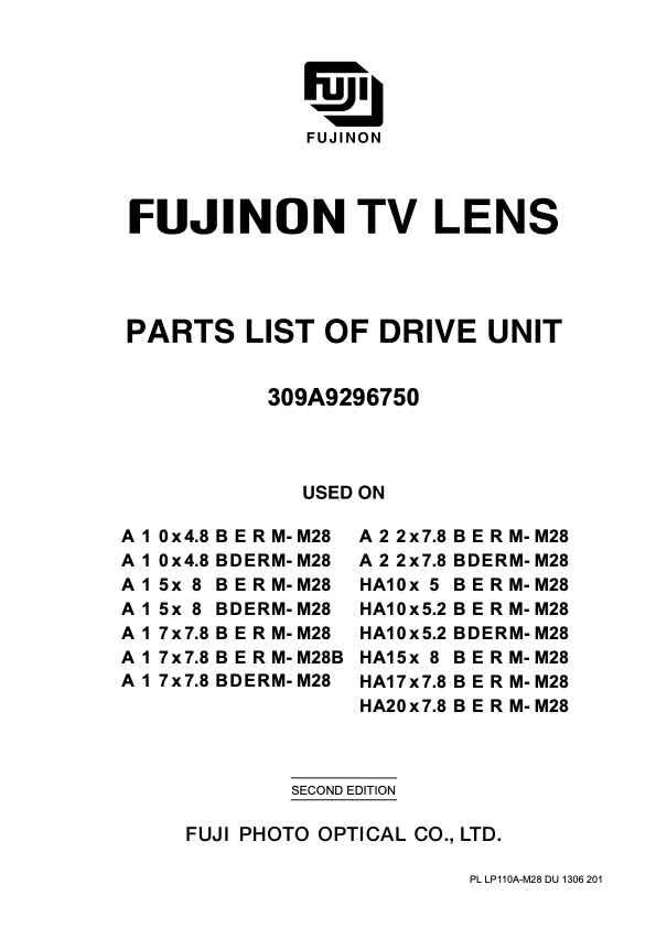 Fujinon A10x4_8 technical manual preview